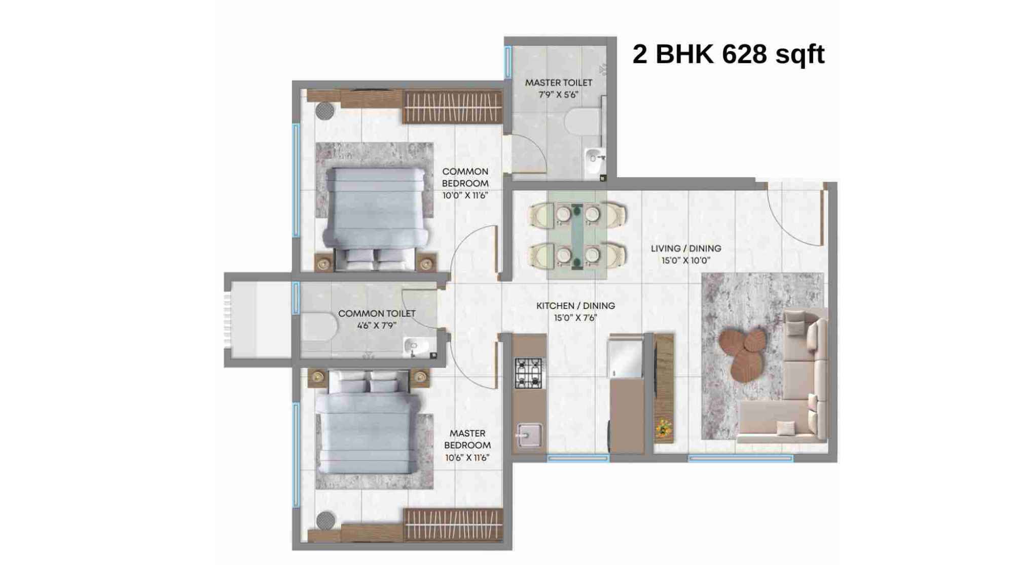 Crescent-Silverwoods-Floor-Plan-2-BHK-628-sqft