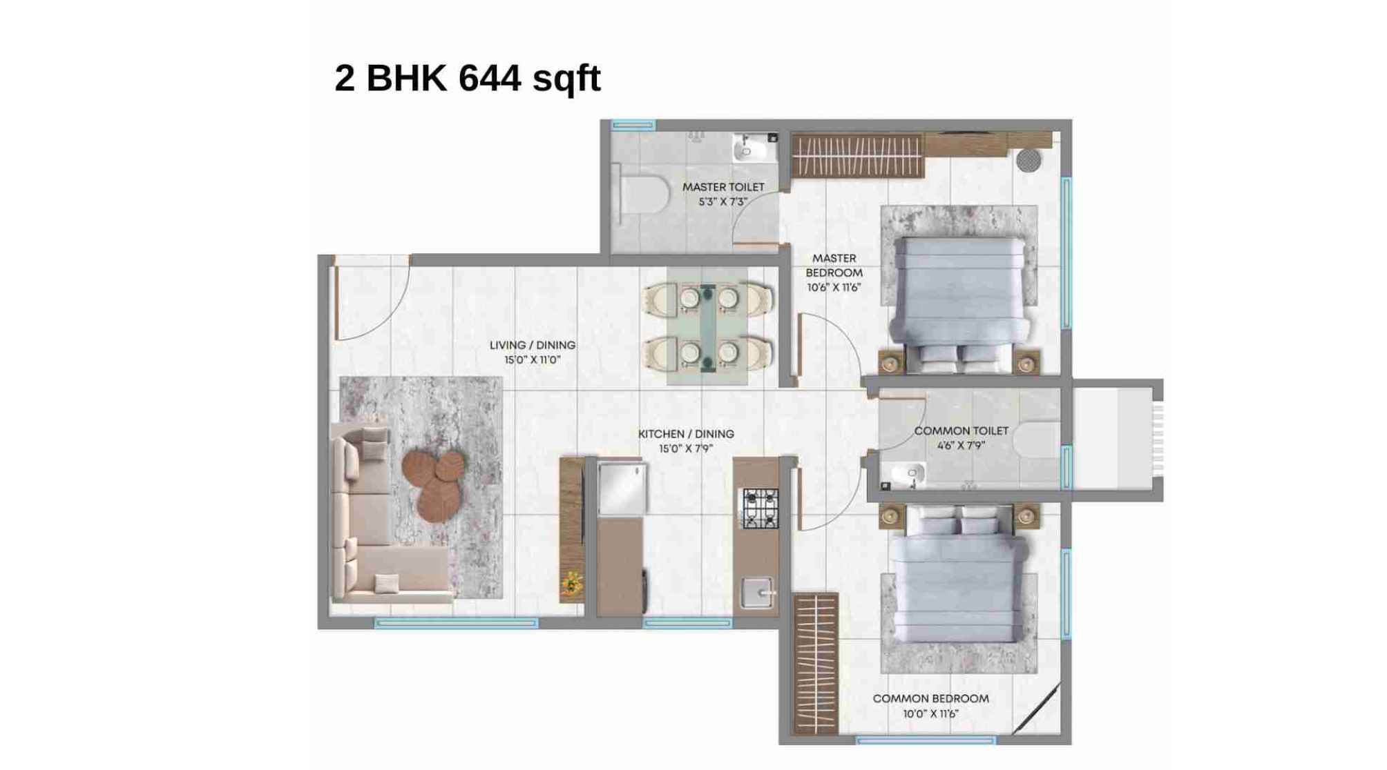 Crescent-Silverwoods-Floor-Plan-2-BHK-644-sqft